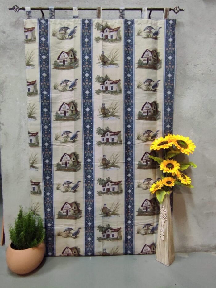 Cortina de calle Alpujarra, Perdices camperas 140x260cm: Para Interior/Exterior, Hecha en España