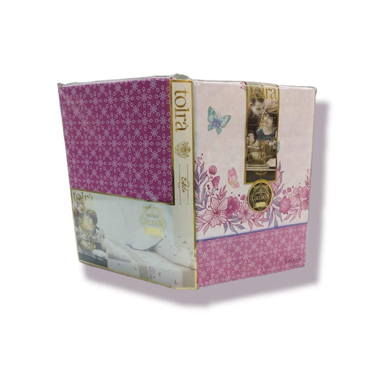 Sabanas Tolra con Altura Premium 30cm. En Color Lila, Estilo T-2655 ,Combinación de 50% Poliéster y 50% Algodón Amplia Variedad de Tamaños y Garantía. - Imagen 7