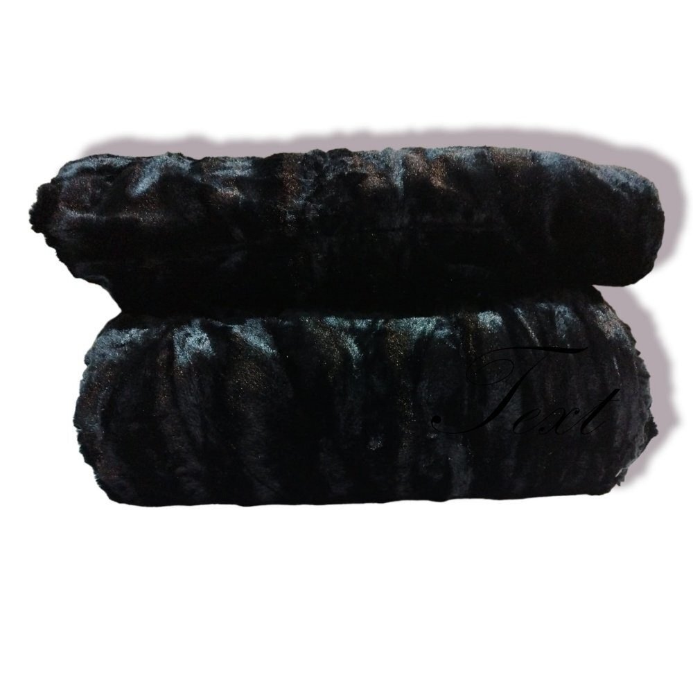 Manta para Sofá y Cama Sherpa con Visón en Negro: Calidez, Comodidad y Estilo Decorativo. - Imagen 2