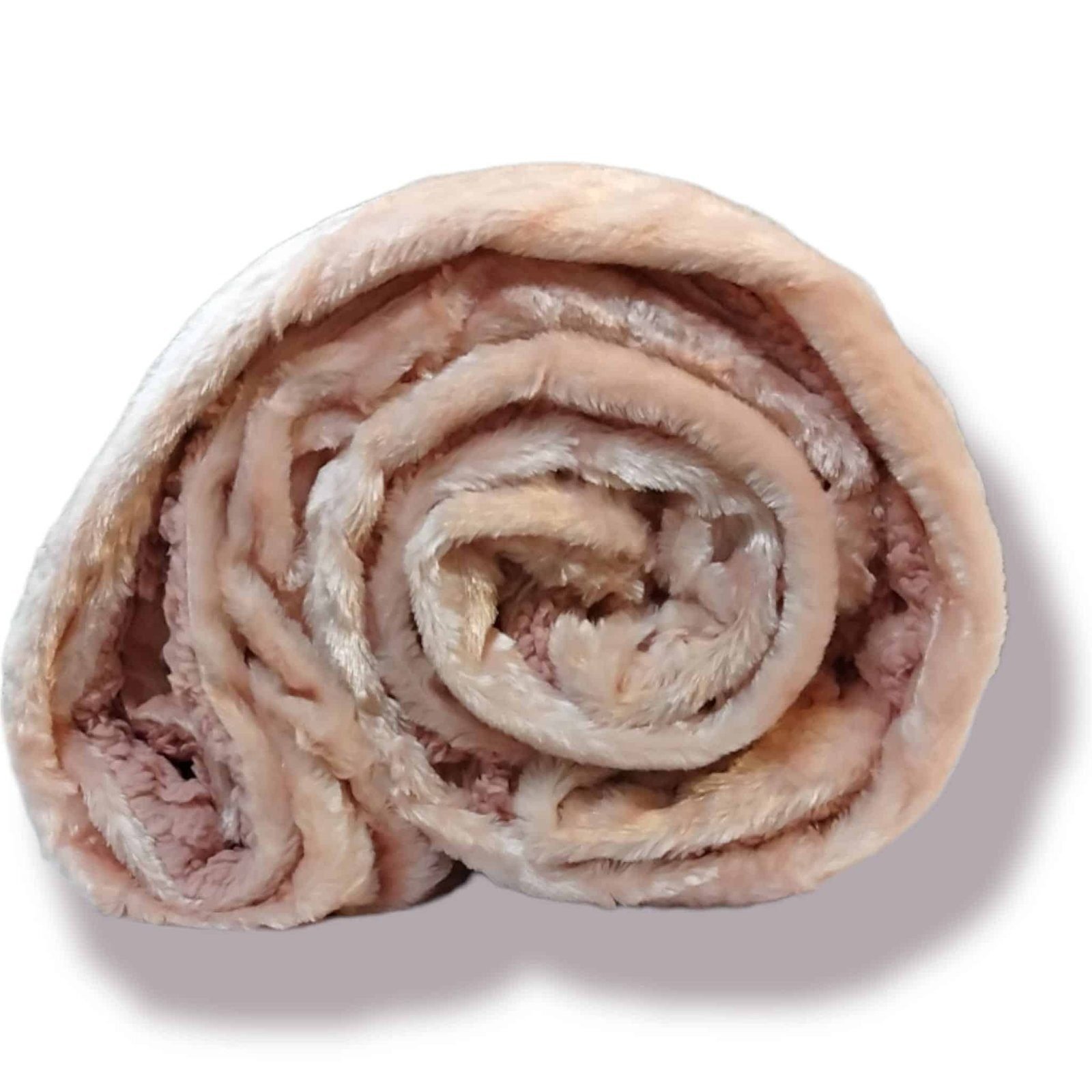 Manta para Sofá y Cama Sherpa con Visón en Rosa Claro: Calidez, Comodidad y Estilo Decorativo. - Imagen 4