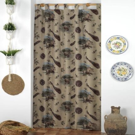 Cortina Alpujarra puerta de calle Jamón 140x260cm - Ideal Interior/Exterior