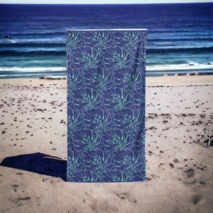 Toalla de playa y piscina de algodón doble cara 90x175 cm diseño floral