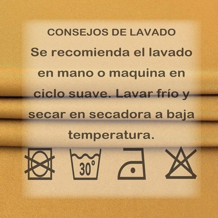 Cortina Salón, Dormitorio, diseño en Liso en Beis Dorado Semi Translúcidas con 8 Ojales Medidas Paneles de 140 x 260 cm. - Imagen 2
