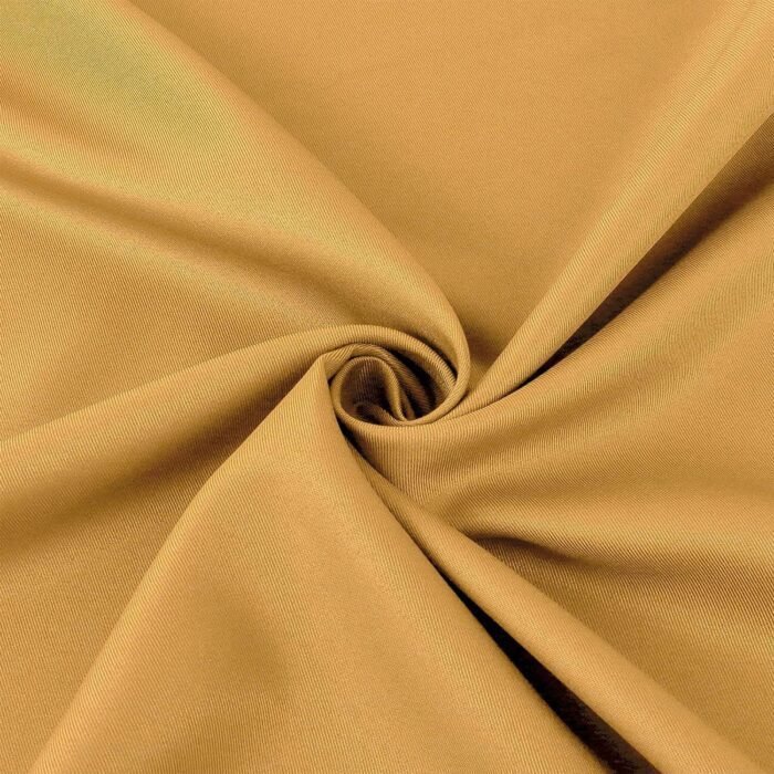 Cortina Salón, Dormitorio, diseño en Liso en Beis Dorado Semi Translúcidas con 8 Ojales Medidas Paneles de 140 x 260 cm. - Imagen 3