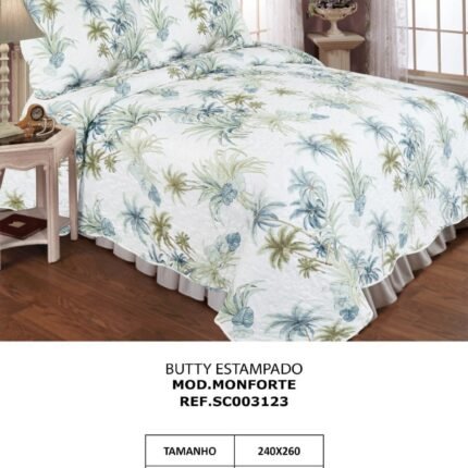 Colcha bouti cosida Tacto algodón para Cama de 135 y 150cm con Dos Fundas de 50 x 70 cm de Regalo.