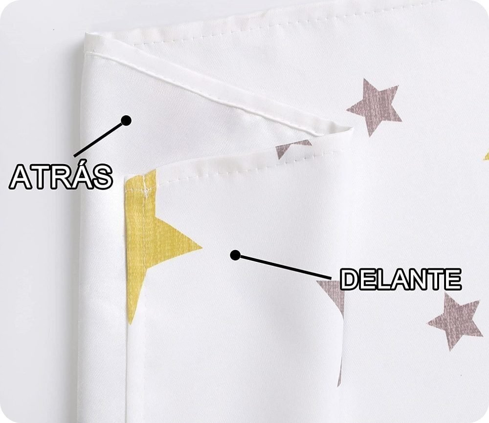 Cortinas Infantiles y Juvenil en Verde y Amarillo cada Panel de Medidas 140x260cm Estampado de Estrellas para Habitación ,Sala. - Imagen 2