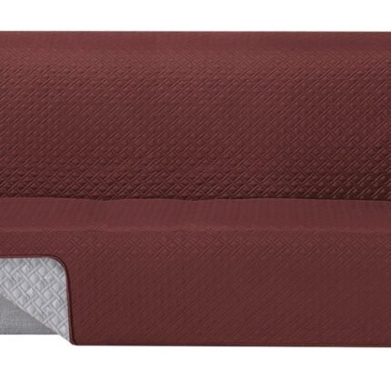 Cubre sofá reversible acolchada Livina Burdeos reversible Perla color diferente por los 2 lados cada funda tiene tacto suave y agradable.