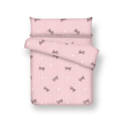 funda nórdica para cama de 90cm lacitos juego con bajera 3 piezas juvenil Tejido 50% algodón, 50% poliéster.