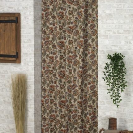 Cortina Alpujarra Ramos verdes -140x260cm: Para Interior/Exterior, Hecha en España