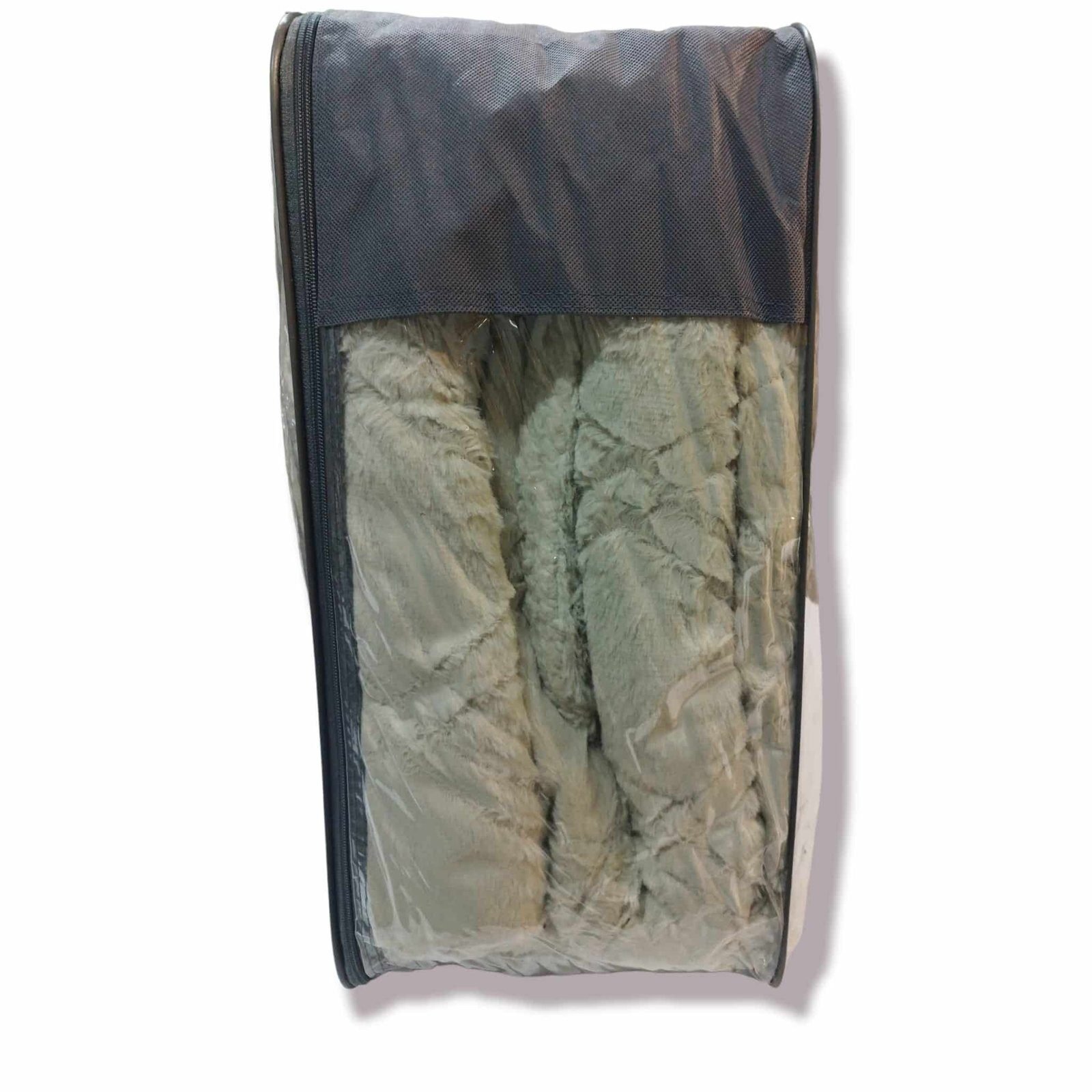 Edredón Visón Sherpa Cama 90-150cm Beige: Diamond Tacto Peluche, Sherpa Interior, 600grs Gramaje, 260cm Largo + Fundas Almohadas Regalo 50x70cm. - Imagen 8