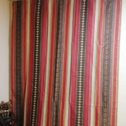 Cortina Alpujarra Rayas rojas 140x260cm: Para Interior/Exterior, Hecha en España
