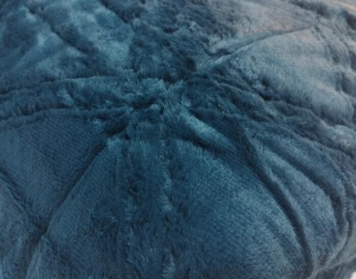 Edredón Visón Sherpa Cama 90-150cm Azul Aqua: Diamond Tacto Peluche, Sherpa Interior, 600grs Gramaje, 260cm Largo + Fundas Almohadas Regalo 50x70cm. - Imagen 7