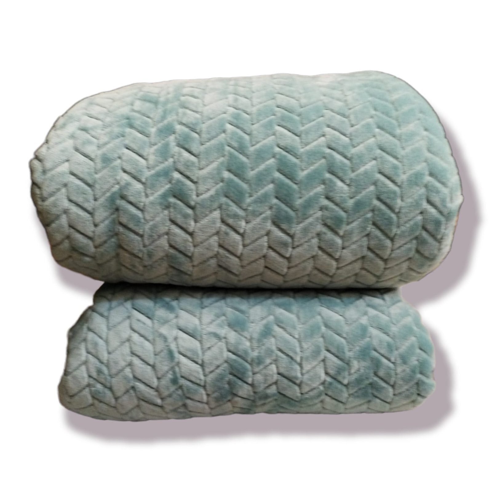 Edredón Sherpa Nórdico Aqua Jacquard Espiga: Sedalina Tacto Peluche, Sherpa Interior, 600grs Gramaje, 260cm Largo + Fundas Almohadas Regalo 50x70cm. - Imagen 5