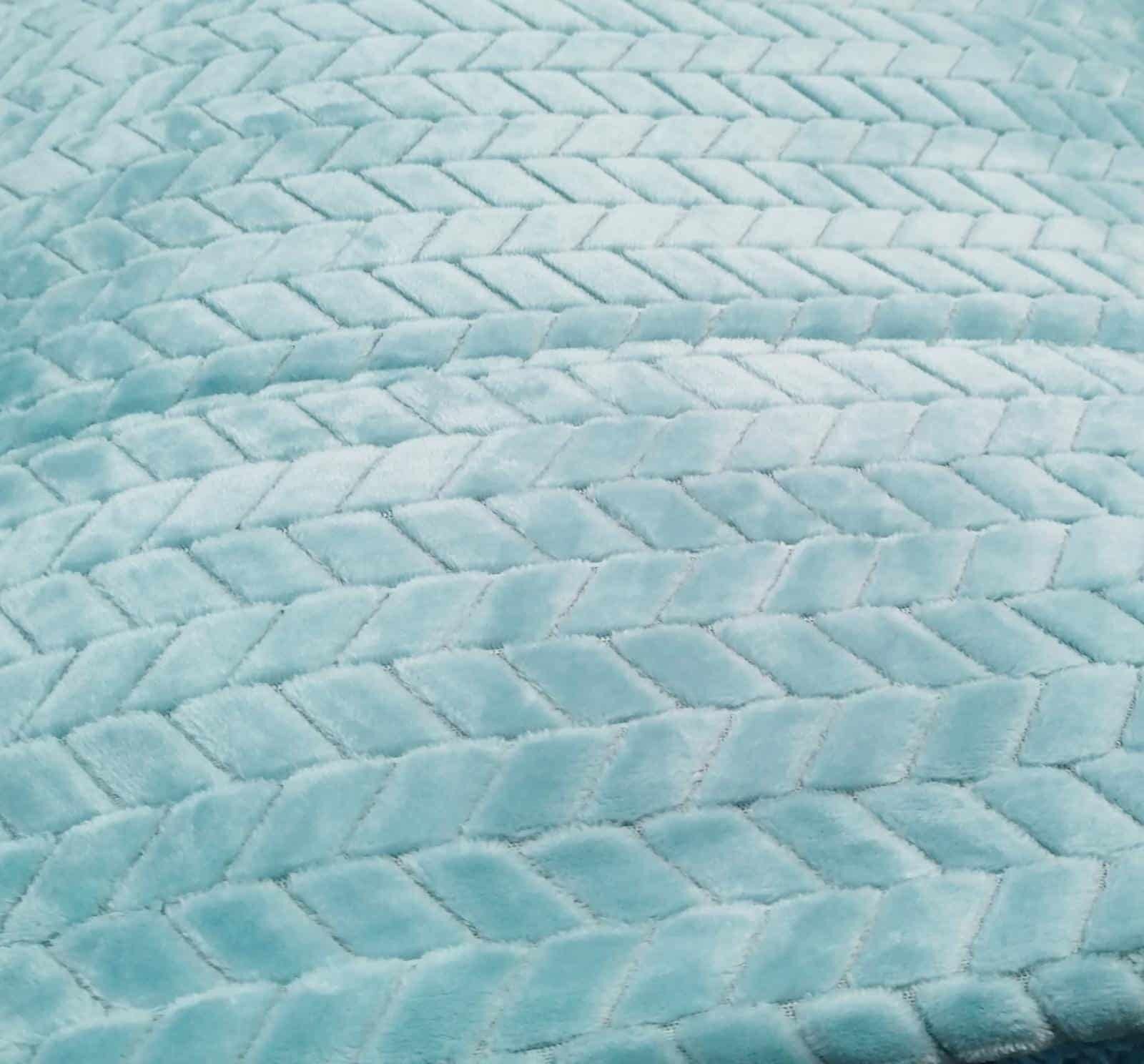 Edredón Sherpa Nórdico Aqua Jacquard Espiga: Sedalina Tacto Peluche, Sherpa Interior, 600grs Gramaje, 260cm Largo + Fundas Almohadas Regalo 50x70cm. - Imagen 6