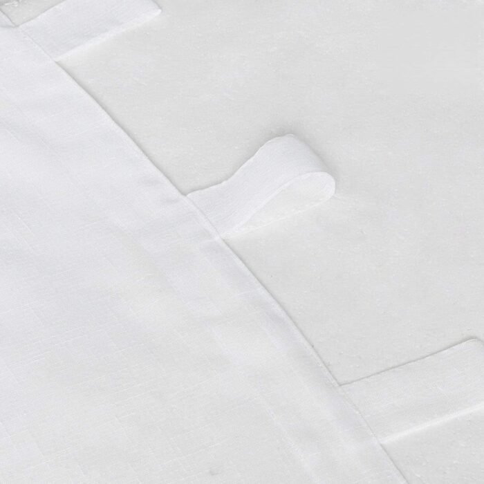 Cortina de Cocina visillo Bordado con Trabilla Translucidas para Decoración de Ventanas cocina en varios altos 140 cm Hasta 220cm. Color Multicolor Marrón. - Imagen 2