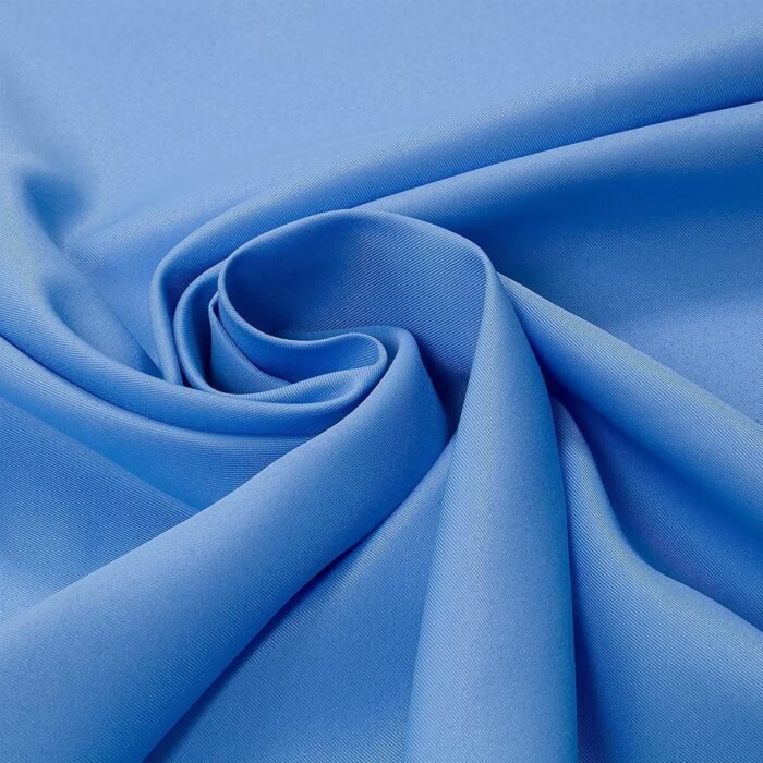 Cortina Salón, Dormitorio, diseño en Liso en Azul Semi Translúcidas con 8 Ojales Medidas Paneles de 140 x 260 cm. - Imagen 4