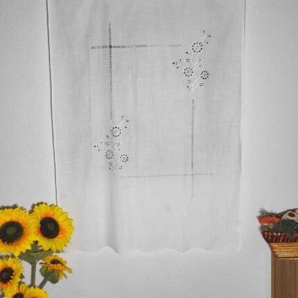 Cortinas Rústicas Bordadas para Cocina y Más - 100-150cm
