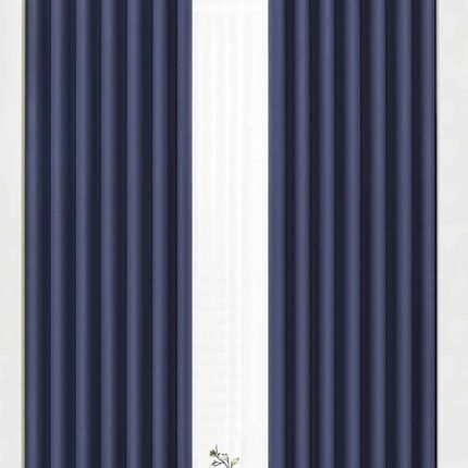 Cortina Opaca Lisa en Azul oscuro Suave, ventanas, Sala, Salón ,Dormitorio con 8 Ojales de Acero Paquete 1 Piezas de 140x260cm.