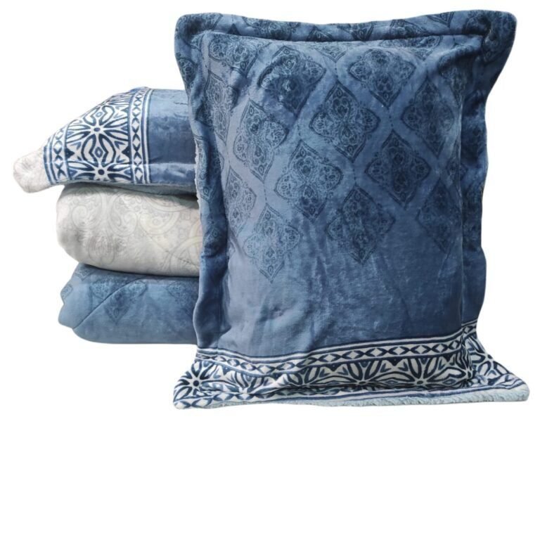 Edredón Nórdico de Invierno ZAMBIA 30 en Sedalina y Sherpa de 700 g - Colcha de invierno Azul para Cama 135/150 cm- 240x270cm. - Imagen 3
