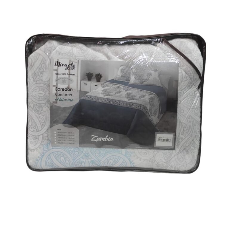 Edredón Nórdico de Invierno ZAMBIA 30 en Sedalina y Sherpa de 700 g - Colcha de invierno Azul para Cama 135/150 cm- 240x270cm. - Imagen 8