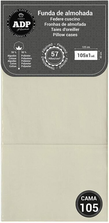 Fundas de Almohada Crema 50P Polialgodón 144 Hilos - Imagen 6