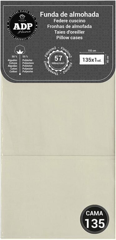Fundas de Almohada Crema 50P Polialgodón 144 Hilos - Imagen 7