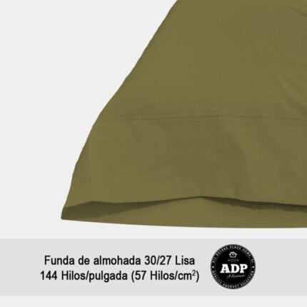 Fundas de Almohada Verde Oliva 50P - 144 Hilos