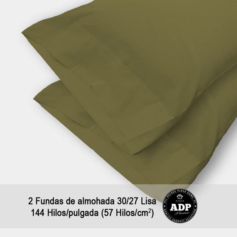 Fundas de Almohada Verde Oliva 50P - 144 Hilos - Imagen 2