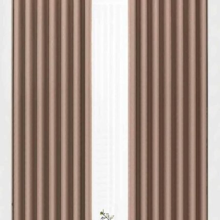 Cortina Opaca Lisa en Café Suave Salón ,Dormitorio con 8 Ojales de Acero Paquete 1 Piezas de 140x260cm.