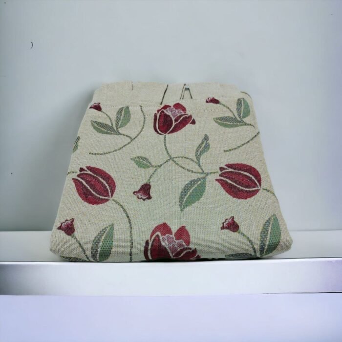 Cortina Alpujarra Tulipán Granate 140x260 cm – Interior y Exterior con Diseño Tradicional Hecha en España - Imagen 2