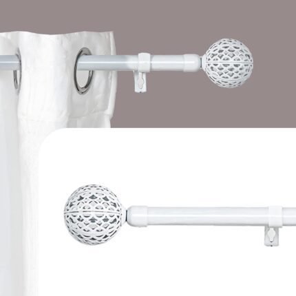 Barra Extensible Blanca para Cortina 19-16mm Rústica