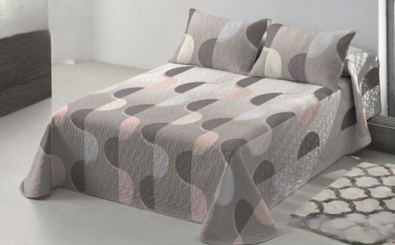 Colcha cama reversible verano en Beis cubrecama Sídney cómoda, durabilidad al lavado el termo sellado de cálida da estilo a cualquier habitación con esta. Decoración cuadrantes de regalo de 50 x70 cm.