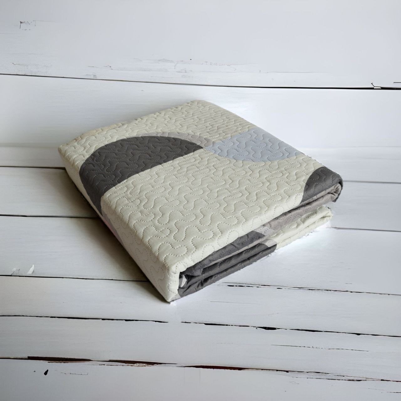 Colcha cama reversible verano en Beis cubrecama Sídney cómoda, durabilidad al lavado el termo sellado de cálida da estilo a cualquier habitación con esta. Decoración cuadrantes de regalo de 50 x70 cm. - Imagen 8