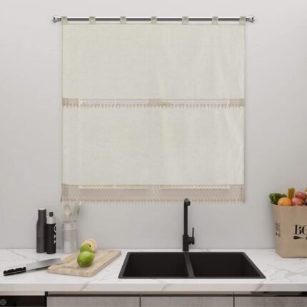 Cortinas Rústicas Bordadas Beis | Calidad Premium
