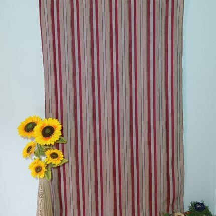 Cortina Alpujarra rayas granate 140x260cm: Para Interior/Exterior, Hecha en España