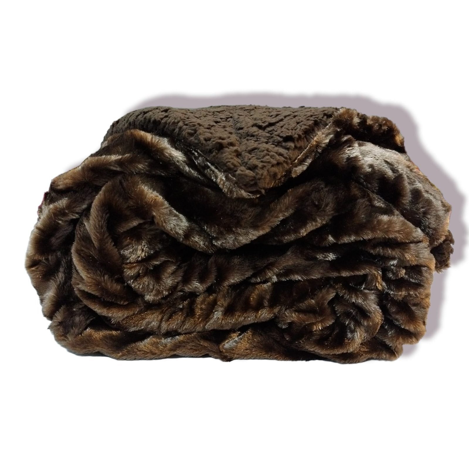 Manta para Sofá y Cama Sherpa con Visón en Marrón: Calidez, Comodidad y Estilo Decorativo. - Imagen 3
