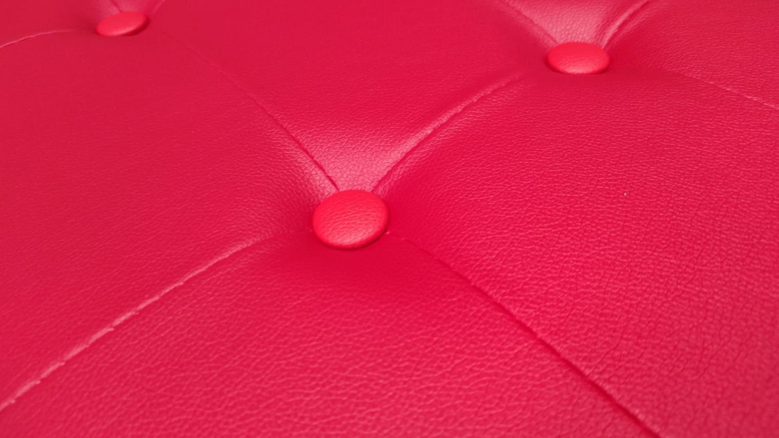 Baúl Puff pulí piel Taburete para almacenaje Plegable en Rojo, 76 x 38 x 38 cm. - Imagen 2