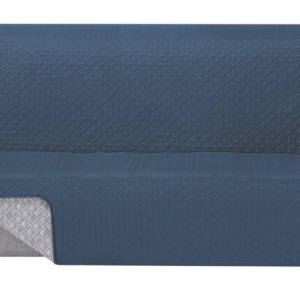 Cubre sofá reversible acolchada Livina Azul reversible Perla color diferente por los 2 lados cada funda tiene tacto suave y agradable.