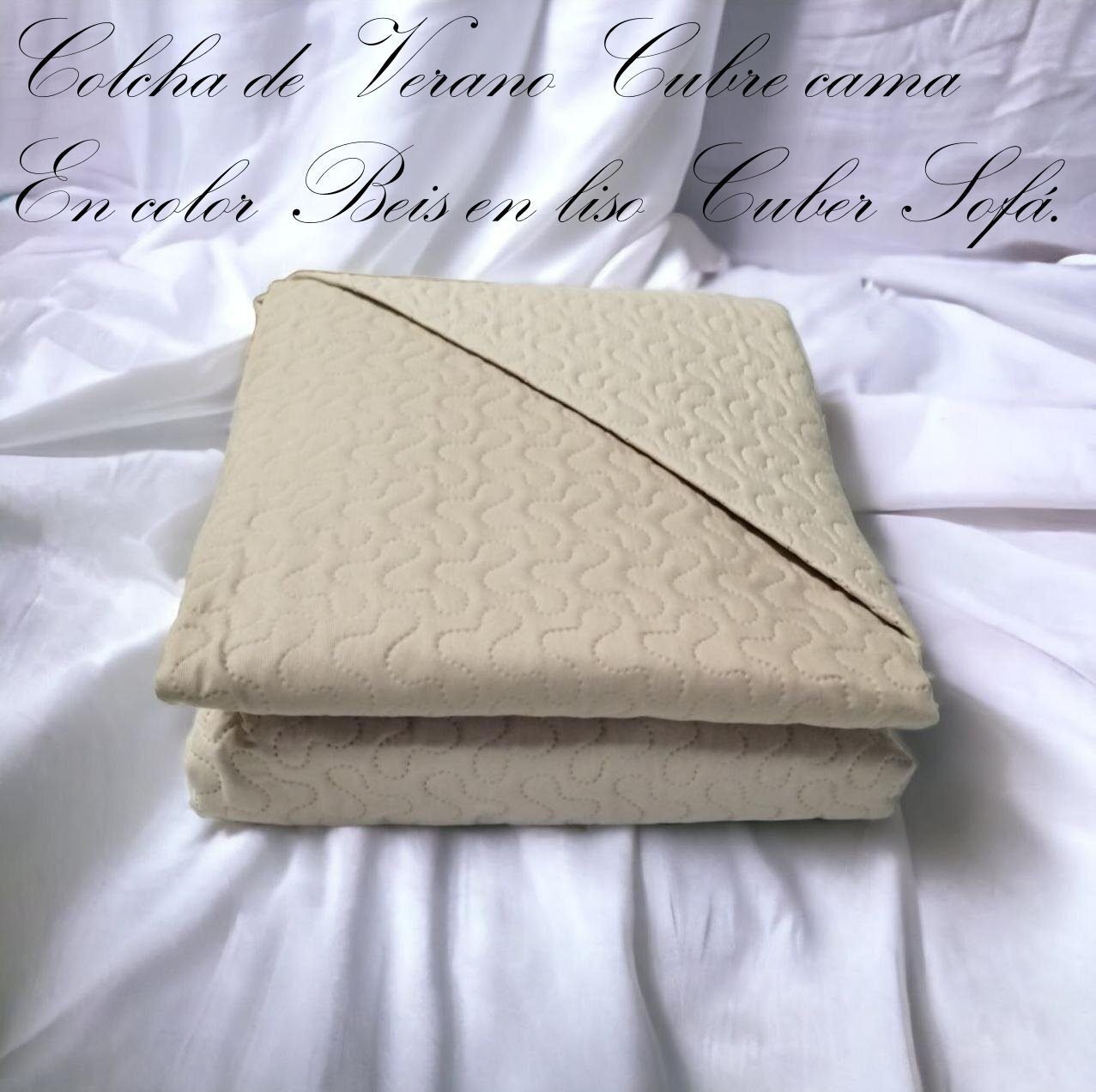 Colcha de Verano Beis Reversible El Molino - Imagen 6