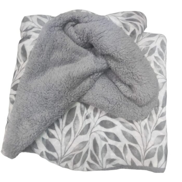 Edredón de Invierno Gris Sedalina 700 gr: Con Sherpa y Cuadrantes Regalo 50x70cm - Imagen 3