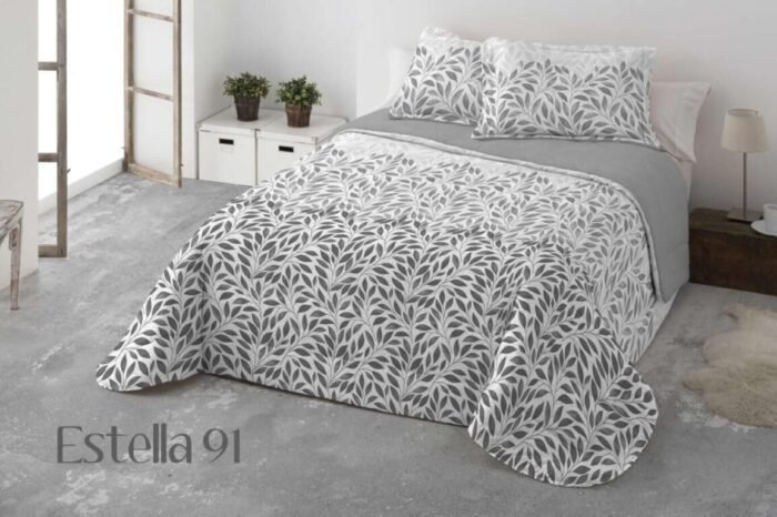 Edredón de Invierno Gris Sedalina 700 gr: Con Sherpa y Cuadrantes Regalo 50x70cm - Imagen 8