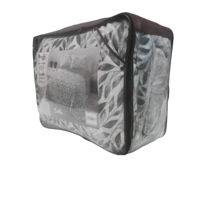 Edredón de Invierno Gris Sedalina 700 gr: Con Sherpa y Cuadrantes Regalo 50x70cm - Imagen 9