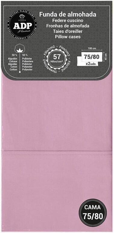 Fundas de Almohada Lila 50P Polialgodón 144 Hilos - Imagen 5