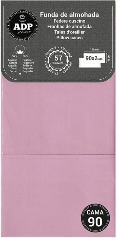 Fundas de Almohada Lila 50P Polialgodón 144 Hilos - Imagen 6