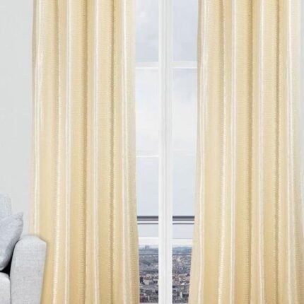 Cortinas para salas Beis  para cualquier tipo de ventana con un toque vigoroso con 8 ollaos de acero.
