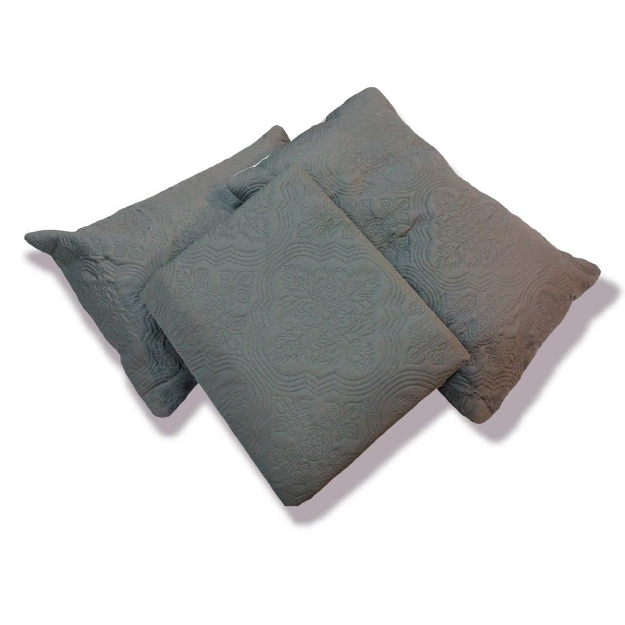 Colcha cama verano Reversible, en chocolate y beis. Alejandría Termo sellado asegura y Garantiza su Durabilidad al lavado. Cuadrantes de Regalo 50 x 70cm. - Imagen 7
