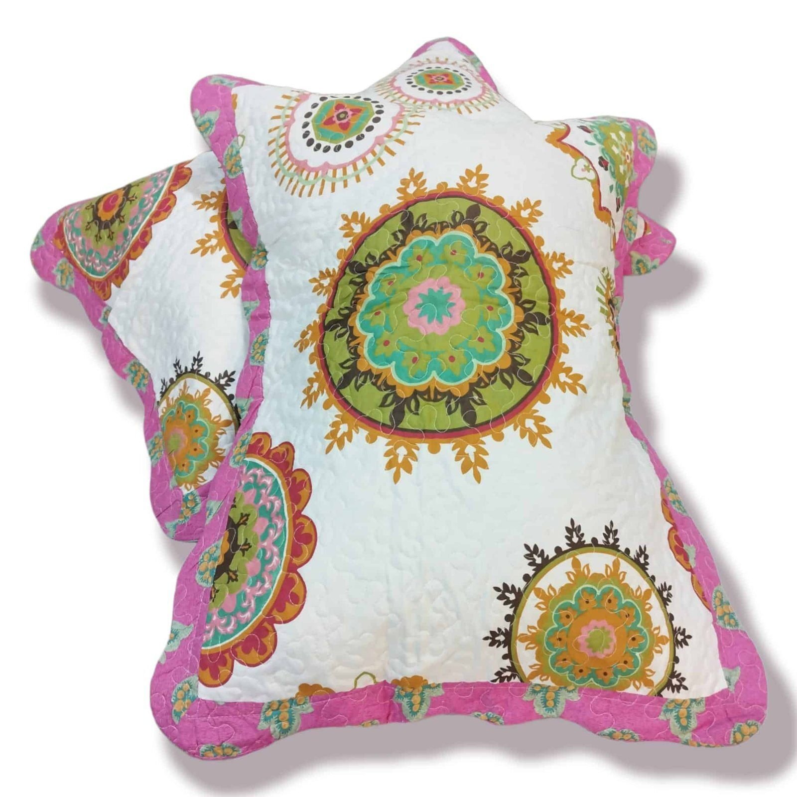 Colcha Bouti Con estampados de patchwork Mándalas y flores Multicolor Tacto algodón para Cama Estampada Verano Acolchada Colchas Cubre Primavera y Entretiempo. - Imagen 4