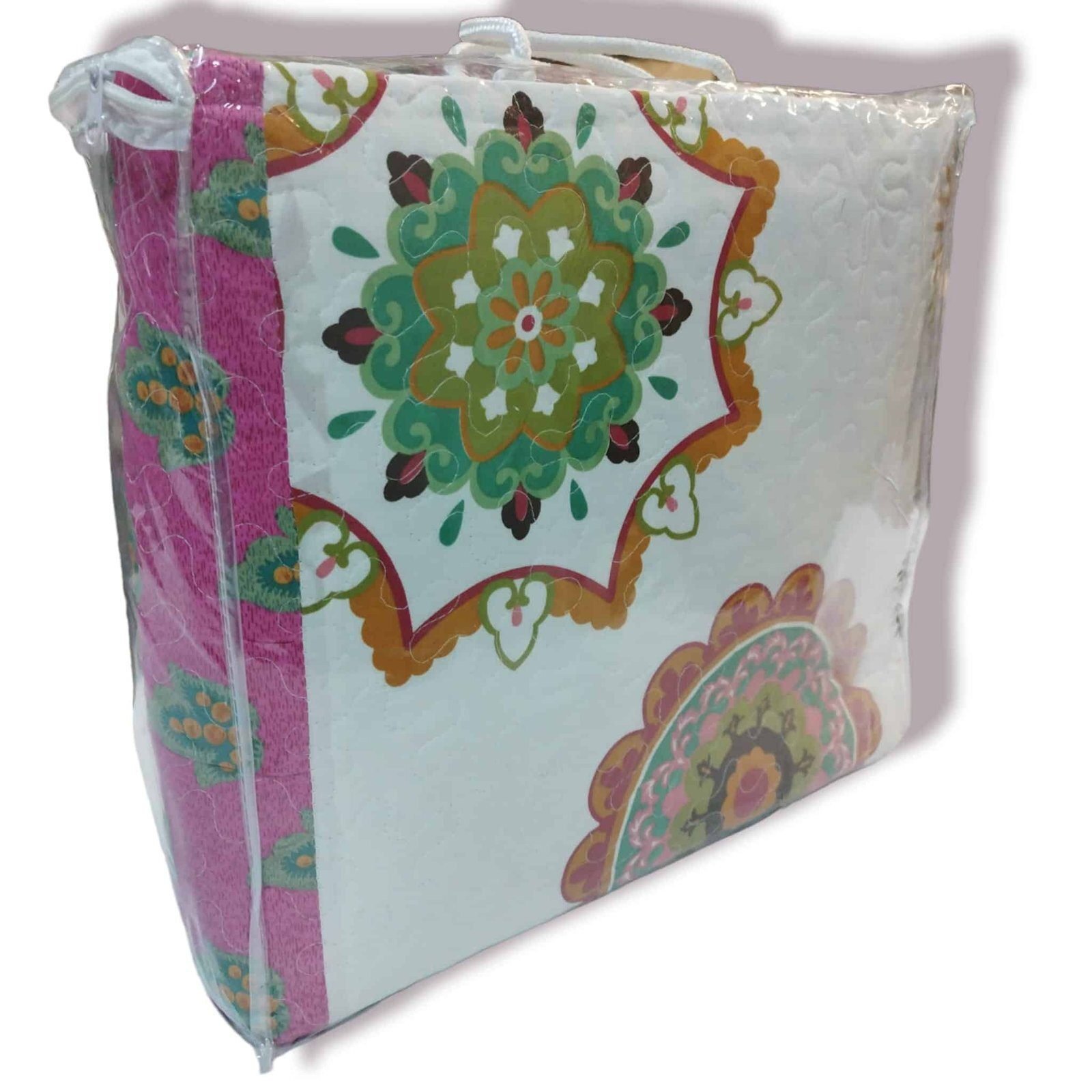 Colcha Bouti Con estampados de patchwork Mándalas y flores Multicolor Tacto algodón para Cama Estampada Verano Acolchada Colchas Cubre Primavera y Entretiempo. - Imagen 9