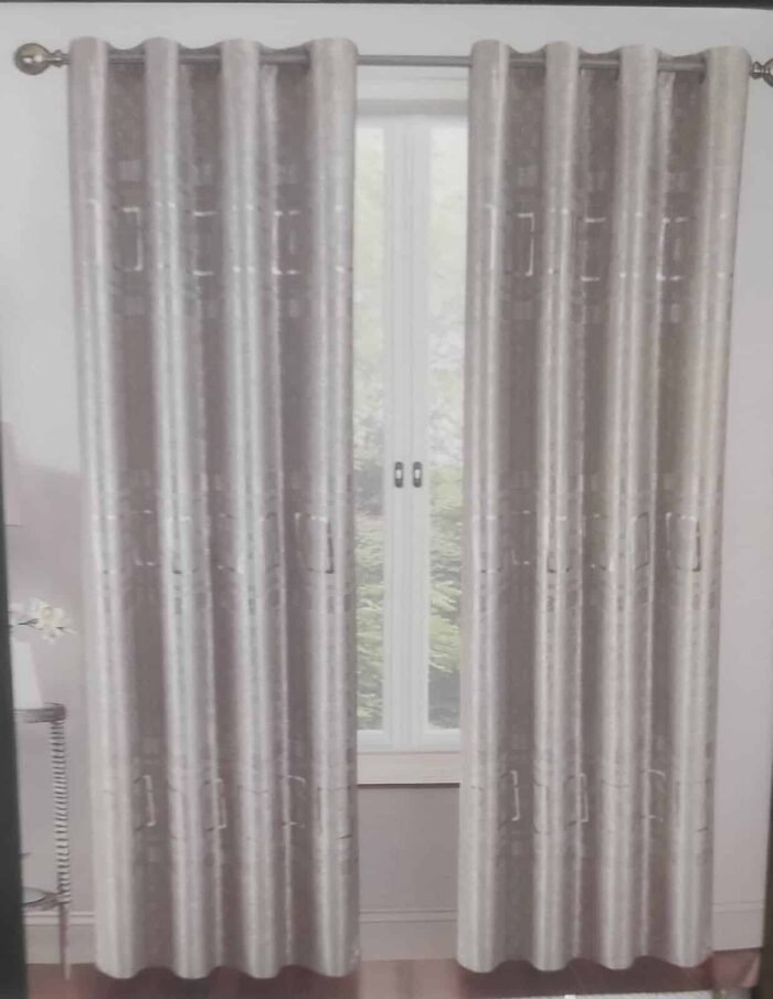 Cortina Opaca Gris Plata en estampadas Suave Salón Dormitorio con 8 Ojales de Acero Paquete 1 Piezas de 140x260cm.