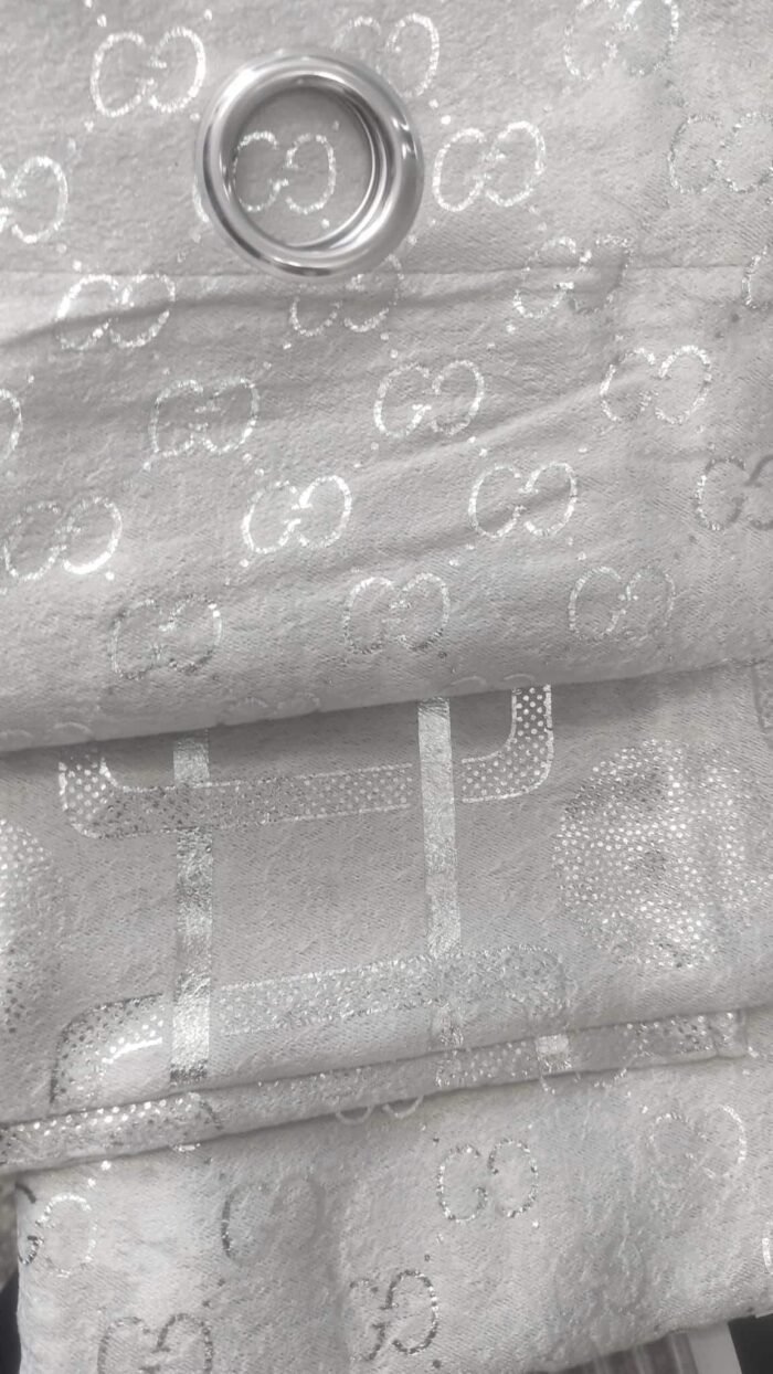 Cortina Opaca Gris Plata en estampadas Suave Salón Dormitorio con 8 Ojales de Acero Paquete 1 Piezas de 140x260cm. - Imagen 6